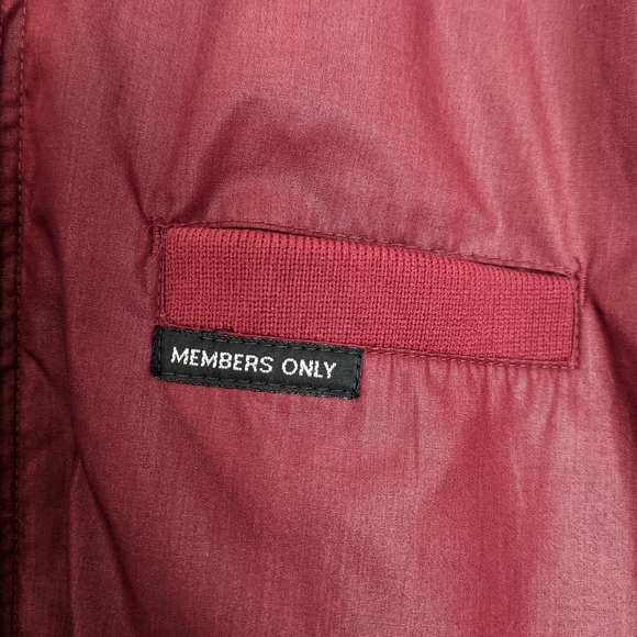 Members Only Maroon Iconic Racer Jacket Size 46 - Picture 5 of 7